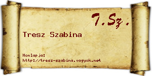 Tresz Szabina névjegykártya