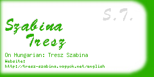 szabina tresz business card